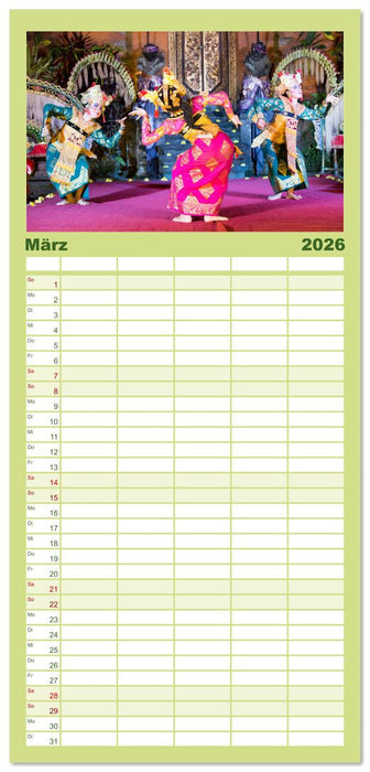 Bali - Momente einer Reise (CALVENDO Familienplaner 2026)