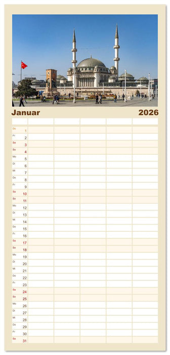 Istanbul - Faszination Moschee (CALVENDO Familienplaner 2026)