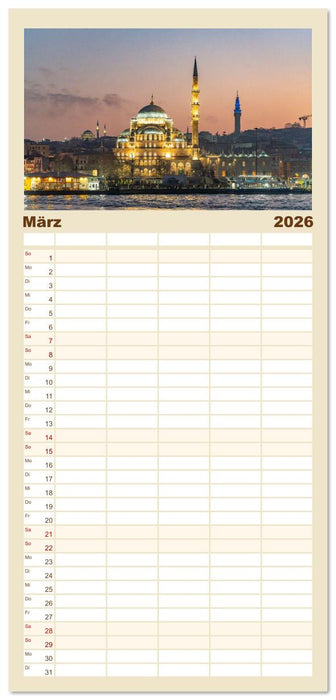 Istanbul - Faszination Moschee (CALVENDO Familienplaner 2026)