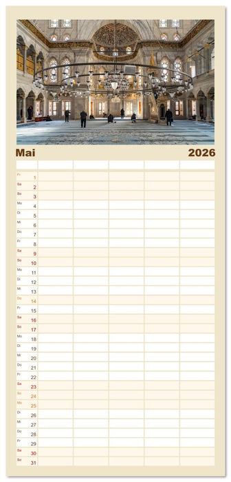 Istanbul - Faszination Moschee (CALVENDO Familienplaner 2026)