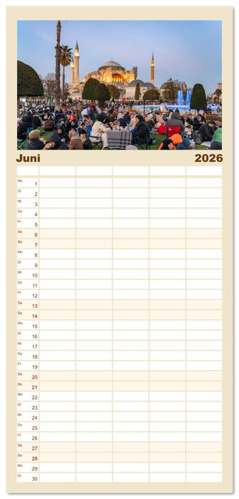 Istanbul - Faszination Moschee (CALVENDO Familienplaner 2026)