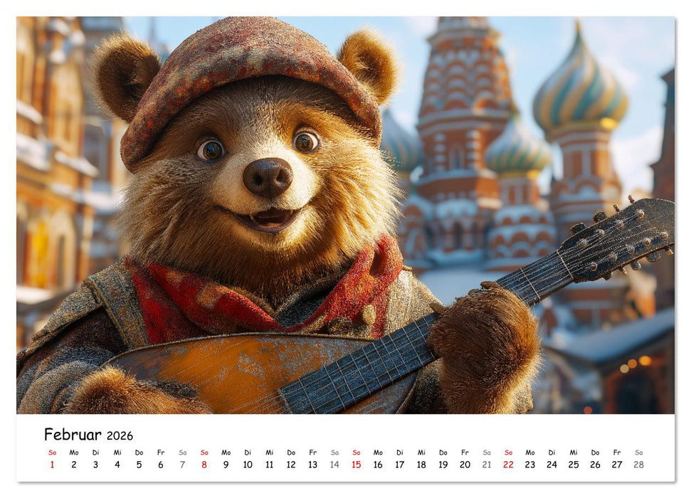 Lustige Tierreisen - Bunter Spaß für Kinder (CALVENDO Wandkalender 2026)