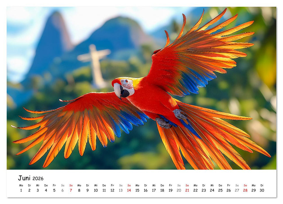 Lustige Tierreisen - Bunter Spaß für Kinder (CALVENDO Premium Wandkalender 2026)