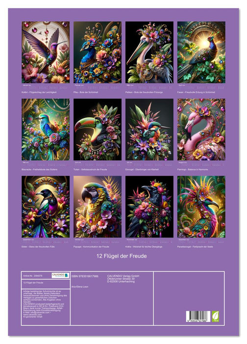 12 Flügel der Freude (CALVENDO Wandkalender 2026)