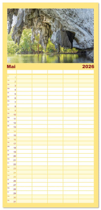 Thailand - Die Schönheit Asiens (CALVENDO Familienplaner 2026)