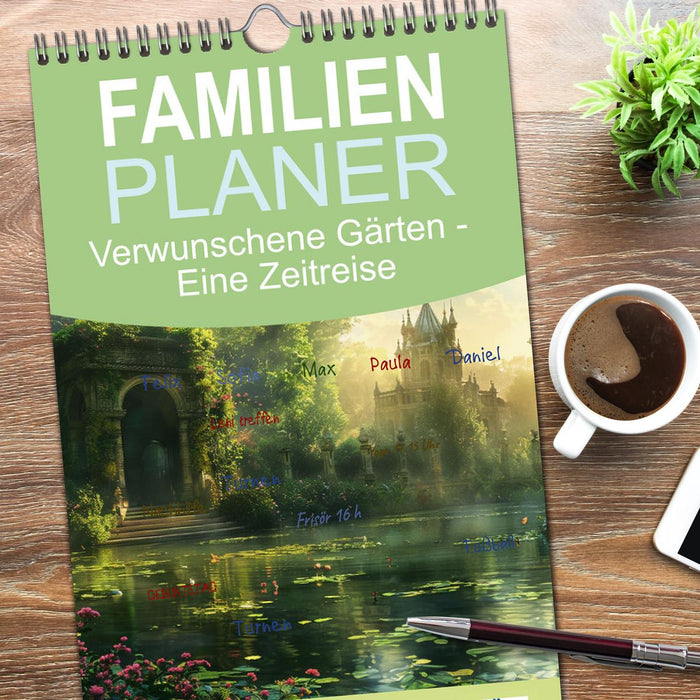 Verwunschene Gärten - Eine Zeitreise (CALVENDO Familienplaner 2026)