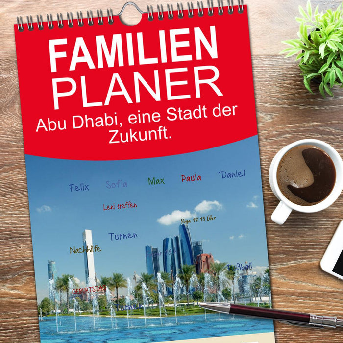 Abu Dhabi, eine Stadt der Zukunft. (CALVENDO Familienplaner 2026)