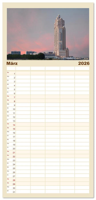 Abu Dhabi, eine Stadt der Zukunft. (CALVENDO Familienplaner 2026)