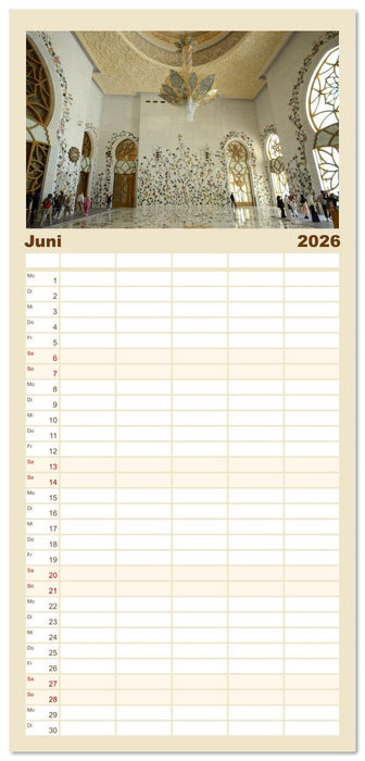 Abu Dhabi, eine Stadt der Zukunft. (CALVENDO Familienplaner 2026)