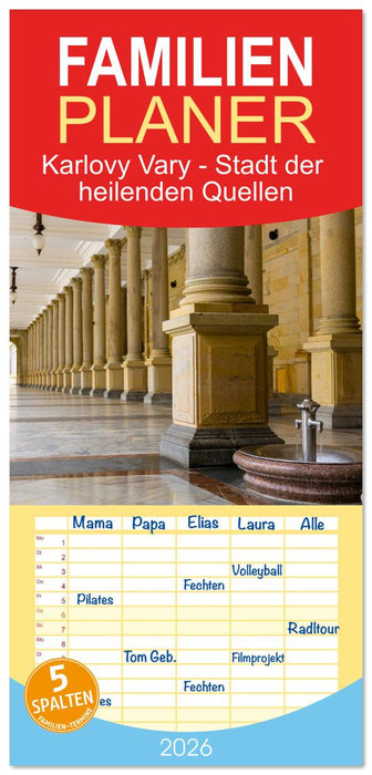 Karlovy Vary - Stadt der heilenden Quellen (CALVENDO Familienplaner 2026)