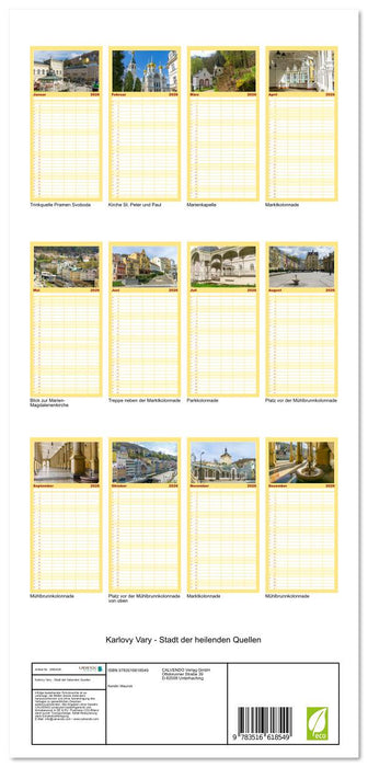Karlovy Vary - Stadt der heilenden Quellen (CALVENDO Familienplaner 2026)