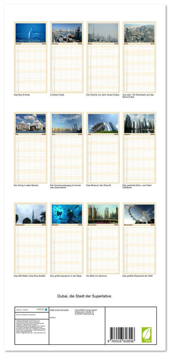 Dubai, die Stadt der Superlative. (CALVENDO Familienplaner 2026)