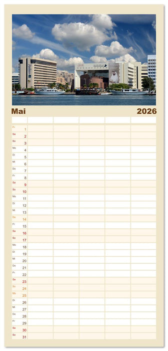 Dubai, die Stadt der Superlative. (CALVENDO Familienplaner 2026)