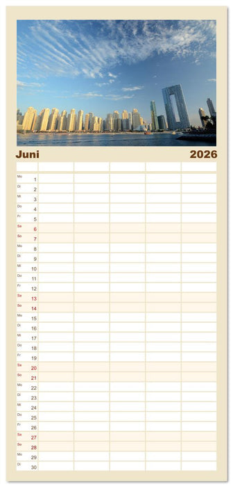 Dubai, die Stadt der Superlative. (CALVENDO Familienplaner 2026)