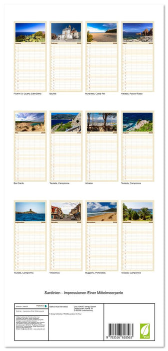 Sardinien - Impressionen Einer Mittelmeerperle (CALVENDO Familienplaner 2026)