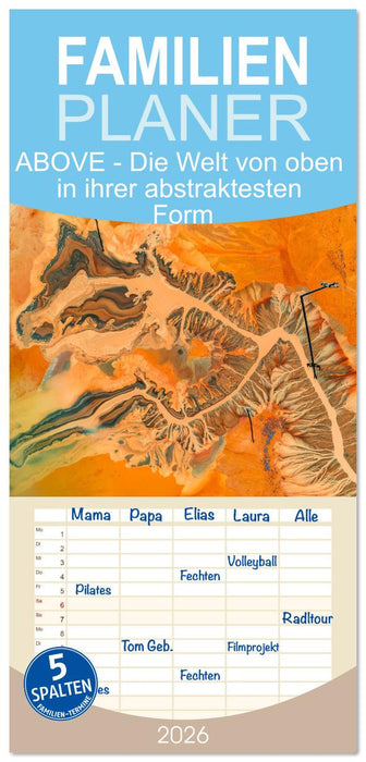 ABOVE - Die Welt von oben in ihrer abstraktesten Form (CALVENDO Familienplaner 2026)