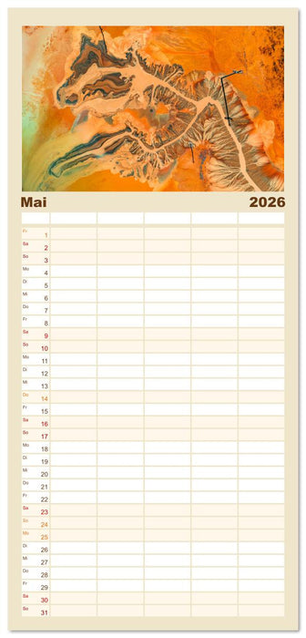 ABOVE - Die Welt von oben in ihrer abstraktesten Form (CALVENDO Familienplaner 2026)
