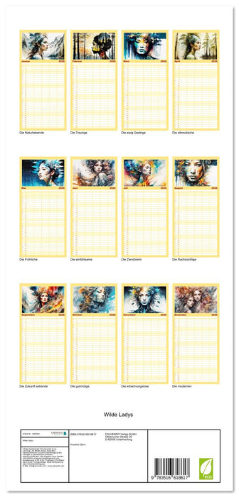 Wilde Ladys (CALVENDO Familienplaner 2026)