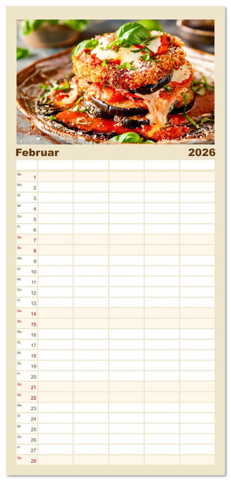 Alles Tomate oder was?! - Herzhafte Speisen rund um die Tomate (CALVENDO Familienplaner 2026)