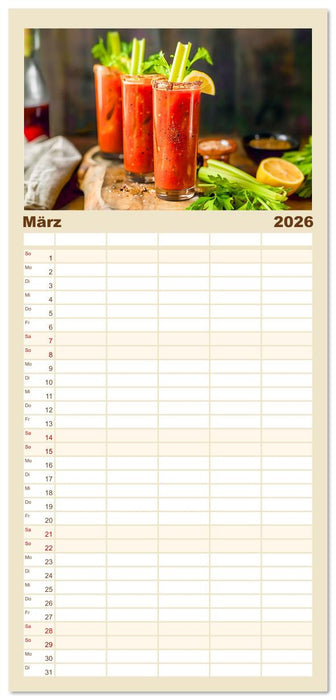 Alles Tomate oder was?! - Herzhafte Speisen rund um die Tomate (CALVENDO Familienplaner 2026)