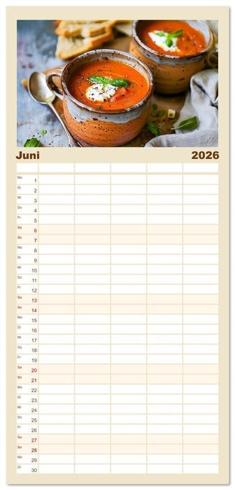 Alles Tomate oder was?! - Herzhafte Speisen rund um die Tomate (CALVENDO Familienplaner 2026)