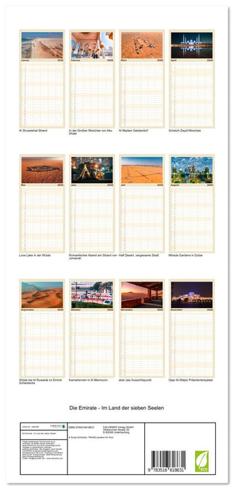 Die Emirate - Im Land der sieben Seelen (CALVENDO Familienplaner 2026)
