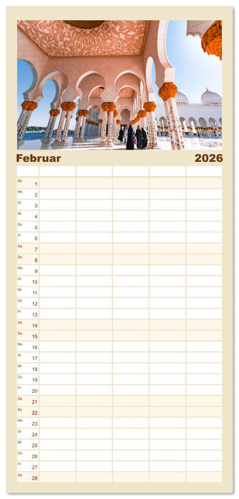 Die Emirate - Im Land der sieben Seelen (CALVENDO Familienplaner 2026)