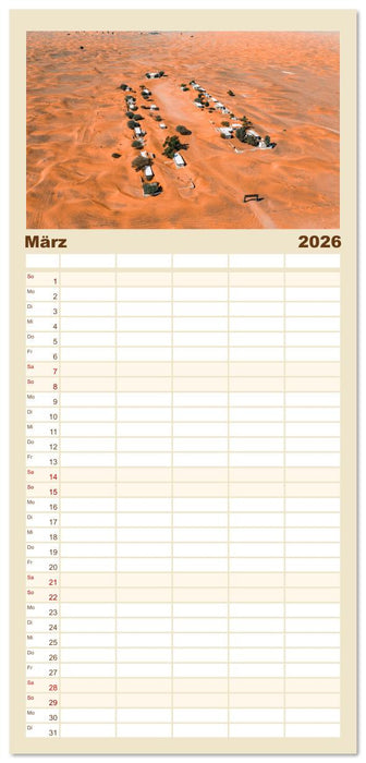 Die Emirate - Im Land der sieben Seelen (CALVENDO Familienplaner 2026)