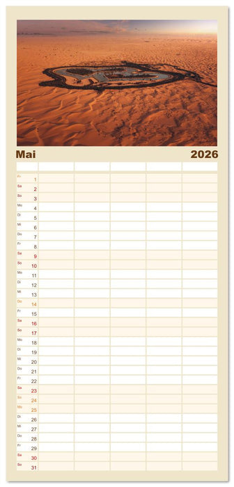 Die Emirate - Im Land der sieben Seelen (CALVENDO Familienplaner 2026)