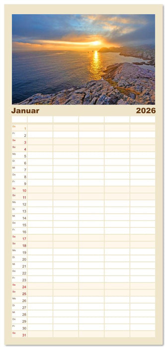 Vom Südkap zum Nordkap (CALVENDO Familienplaner 2026)