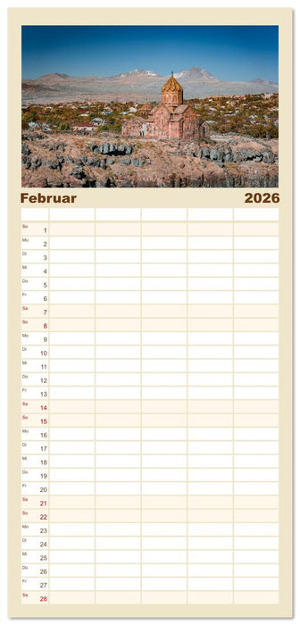 Armenien - Wo die Geschichte ihre Stimme erhebt (CALVENDO Familienplaner 2026)