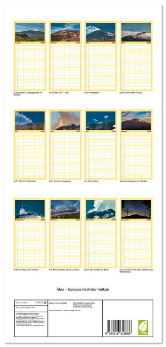 Ätna - Europas höchster Vulkan (CALVENDO Familienplaner 2026)