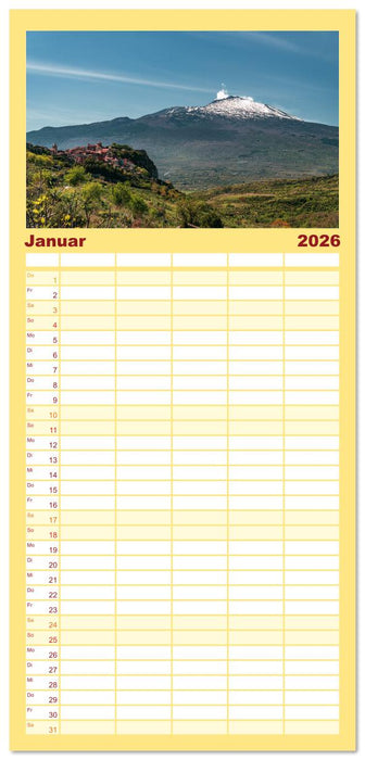 Ätna - Europas höchster Vulkan (CALVENDO Familienplaner 2026)