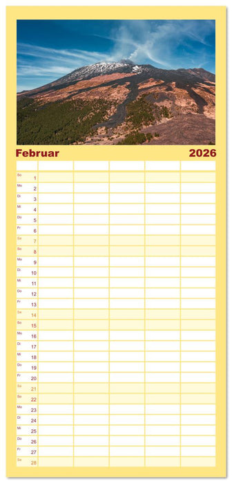 Ätna - Europas höchster Vulkan (CALVENDO Familienplaner 2026)