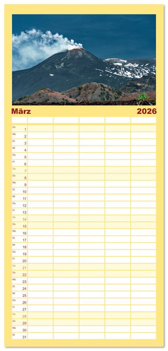 Ätna - Europas höchster Vulkan (CALVENDO Familienplaner 2026)