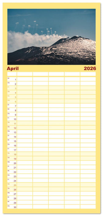 Ätna - Europas höchster Vulkan (CALVENDO Familienplaner 2026)
