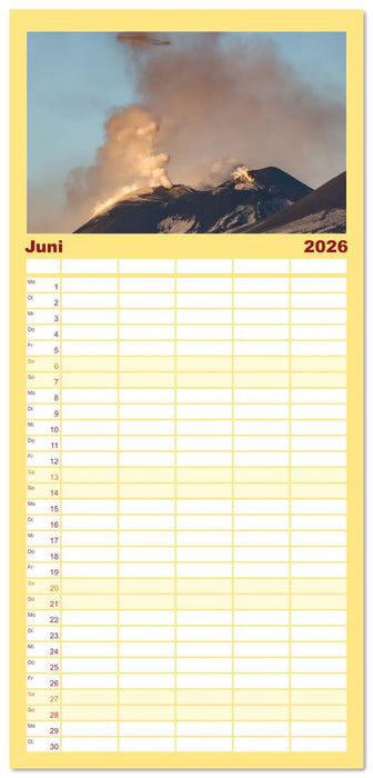 Ätna - Europas höchster Vulkan (CALVENDO Familienplaner 2026)