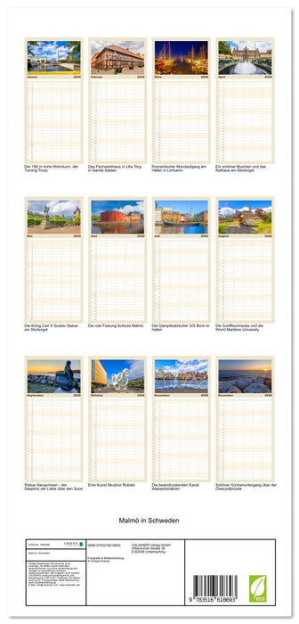 Malmö in Schweden (CALVENDO Familienplaner 2026)