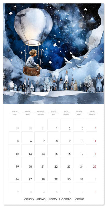 Les rêves enfantins (CALVENDO Calendrier mensuel 2026)