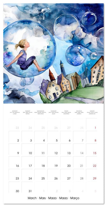 Les rêves enfantins (CALVENDO Calendrier mensuel 2026)