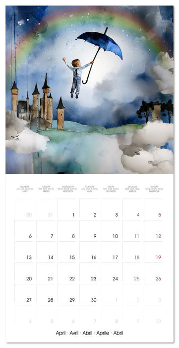 Les rêves enfantins (CALVENDO Calendrier mensuel 2026)