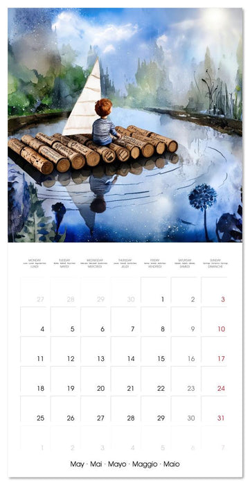 Les rêves enfantins (CALVENDO Calendrier mensuel 2026)