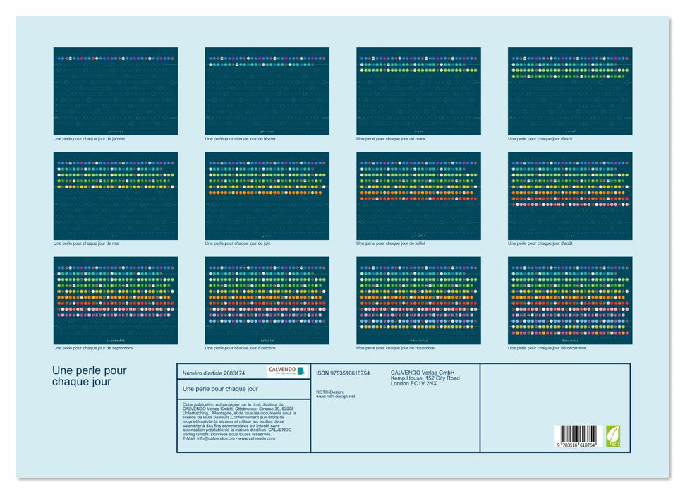 Une perle pour chaque jour (CALVENDO Calendrier mensuel 2026)