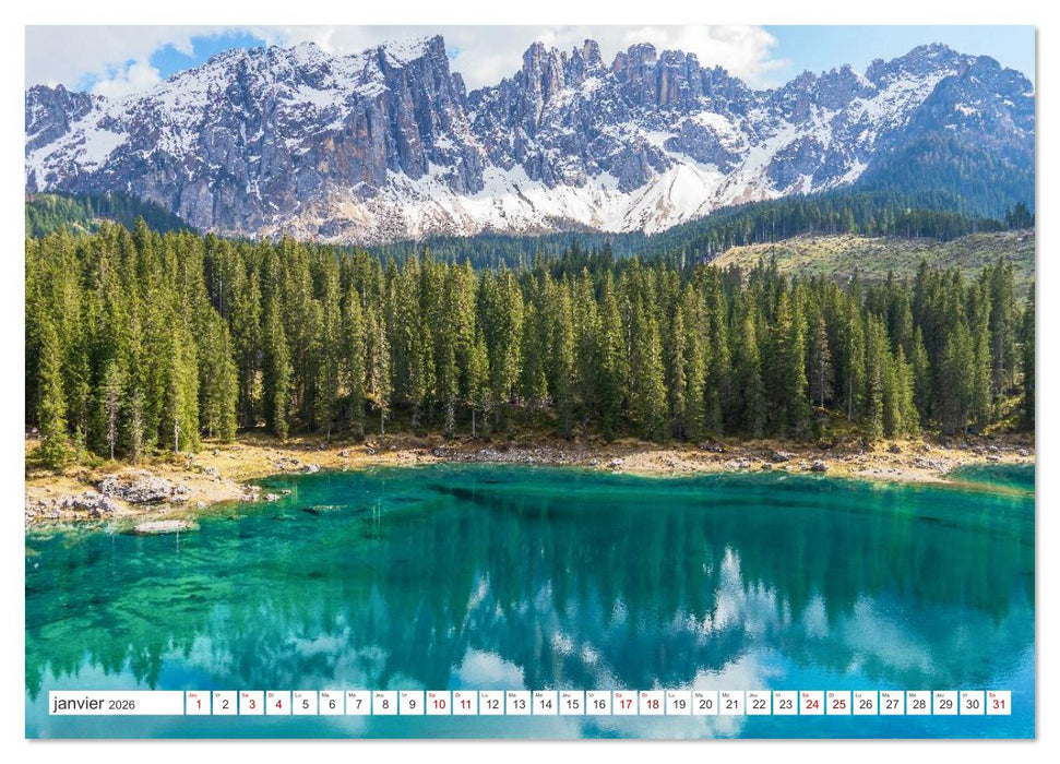 Sites incontournables au Tyrol du Sud (CALVENDO Calendrier mensuel 2026)