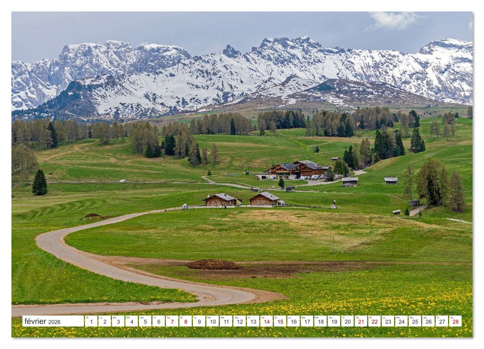 Sites incontournables au Tyrol du Sud (CALVENDO Calendrier mensuel 2026)