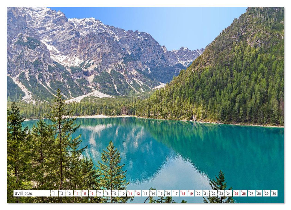 Sites incontournables au Tyrol du Sud (CALVENDO Calendrier supérieur 2026)