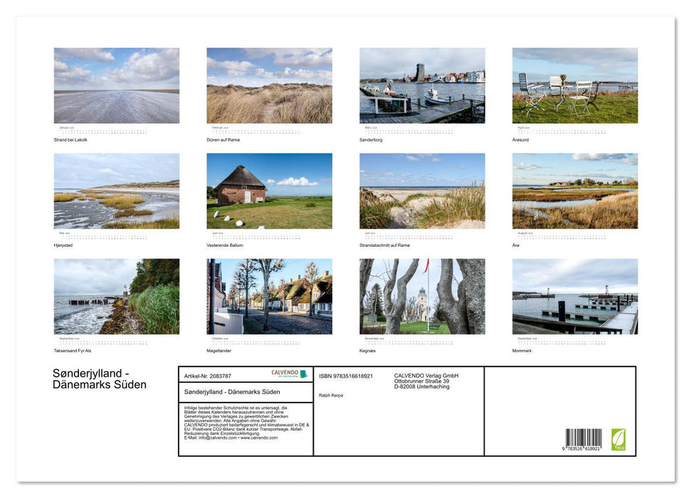 Sønderjylland - Dänemarks Süden (CALVENDO Wandkalender 2026)