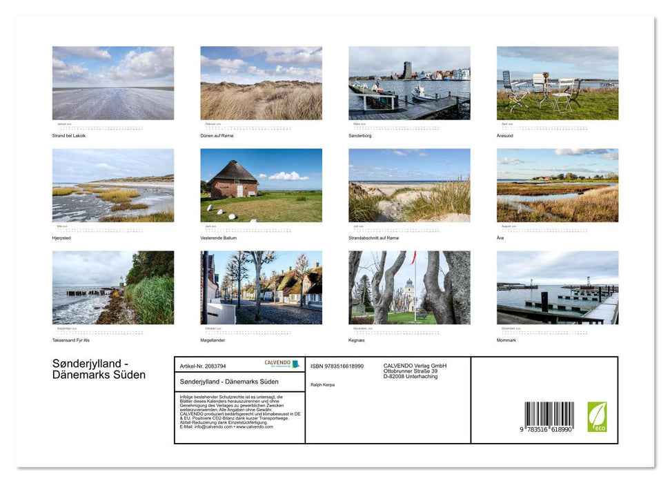 Sønderjylland - Dänemarks Süden (CALVENDO Premium Wandkalender 2026)