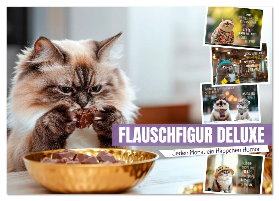 FLAUSCHFIGUR DELUXE Jeden Monat ein Häppchen Humor (CALVENDO Wandkalender 2026)