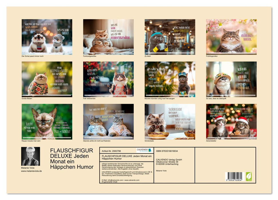 FLAUSCHFIGUR DELUXE Jeden Monat ein Häppchen Humor (CALVENDO Wandkalender 2026)
